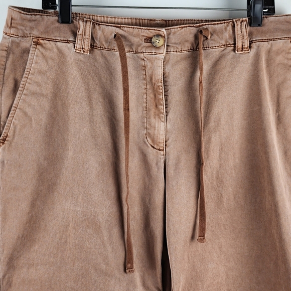 J. Jill Pants Womens 16 Regular Wide Leg Cropped Mauve Brown Drawstring (36x24) - Picture 2 of 10